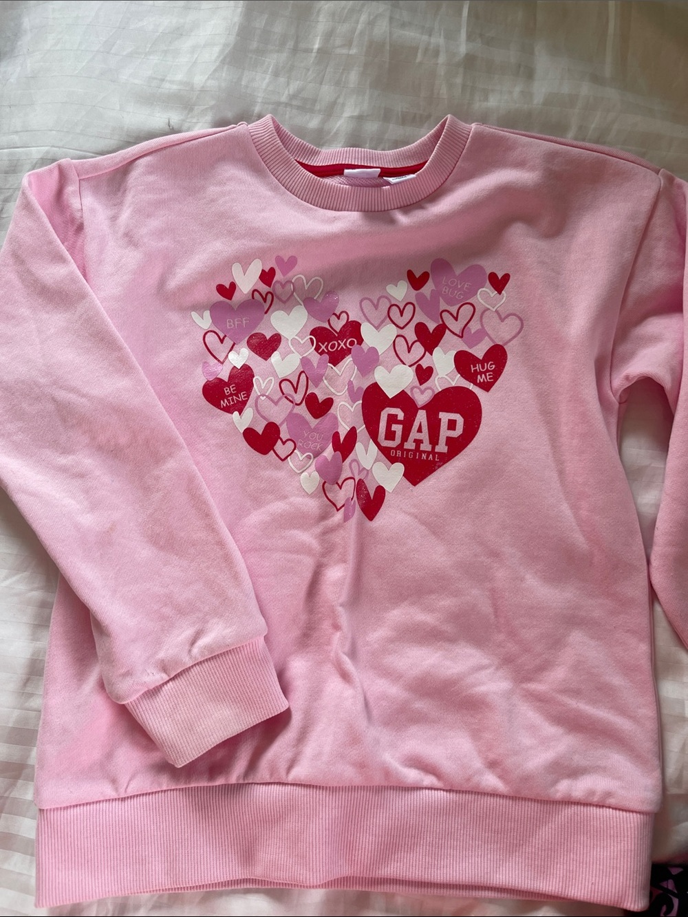 GAP Pink Heart Cluster Sweatshirt for Kids